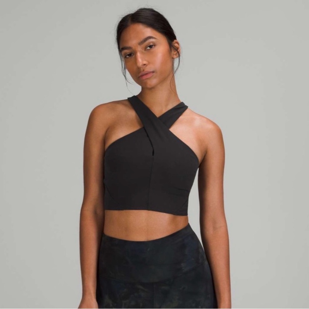 Lululemon Athletica Black Cross-Strap Sports Bra